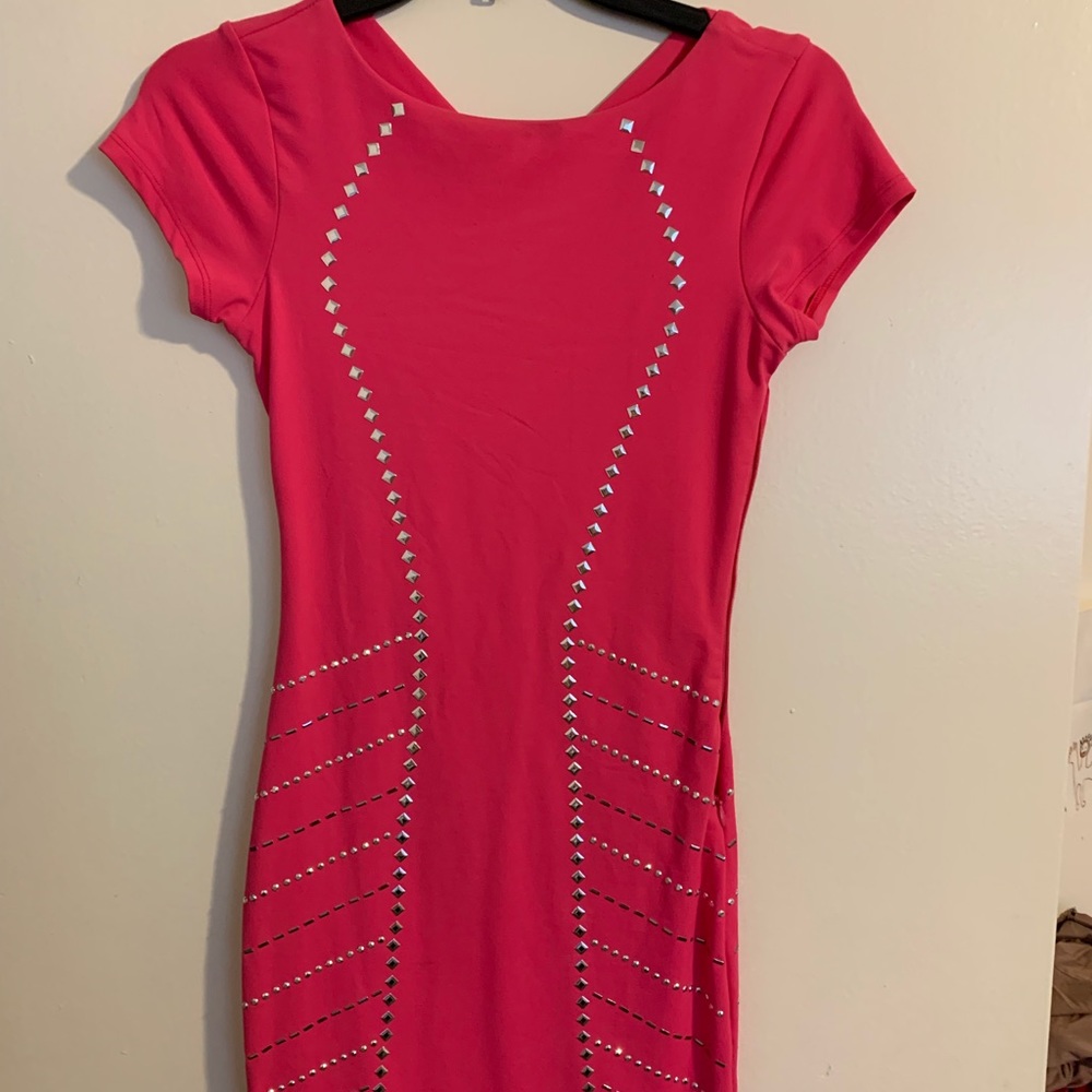 Bebe Embellished Bodycon Dress XS
